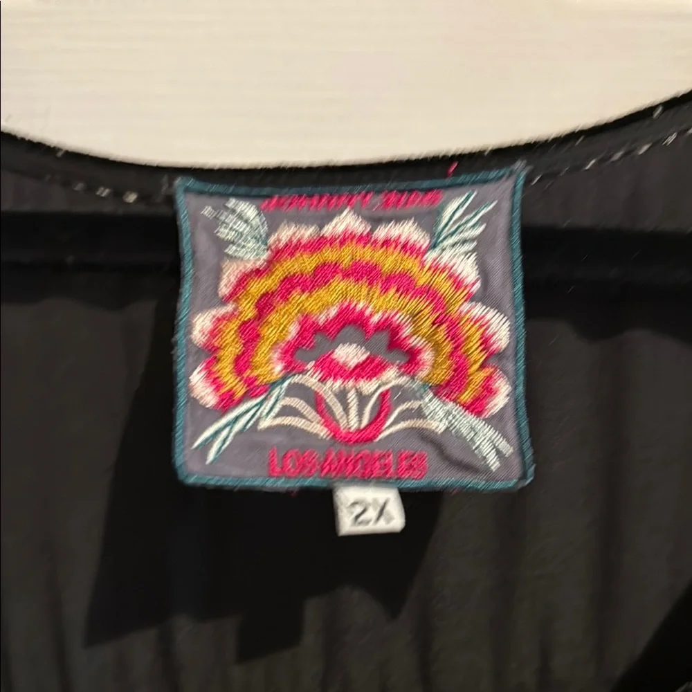 Johnny Was Elegant Black velvet Women's Top - Picture 4 of 5